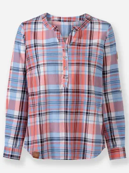Witt Karobluse grapefruit-himmelblau-kariert – Produktbild 1 von 1