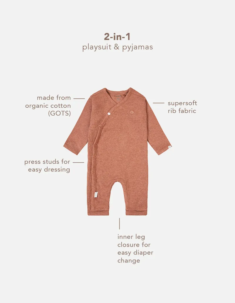 Noppies Newborn Strampler Nevis, Orange, – Produktbild 1 von 3
