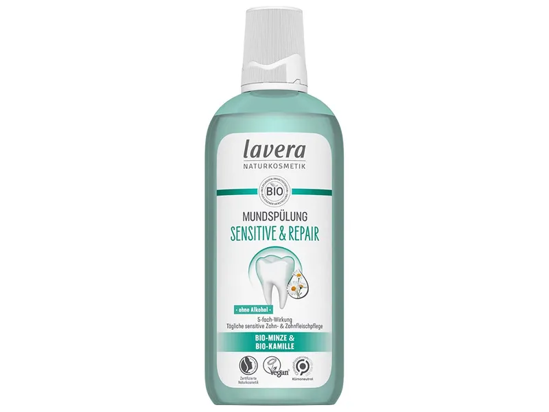 lavera lavera Bio-Mundspülung "Sensitive und Repair", 400 ml – Produktbild 1 von 1