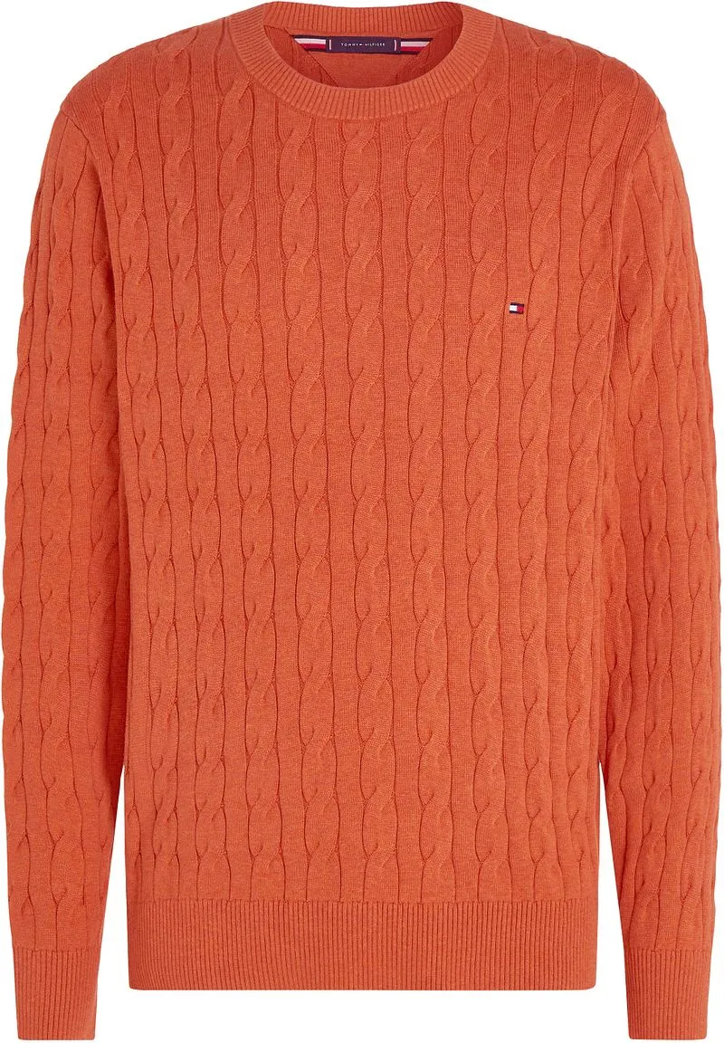 Tommy Hilfiger Tommy Hilfiger Pullover Cable Orange - Größe L, Orange, – Produktbild 2 von 4