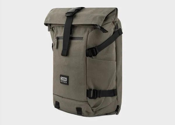 8000Kicks 8000Kicks Nomaden-Rucksack in Dunkelgrün, Ganz in Schwarz, Schwarz und Beige & Grün, Dunkelgrün, – Produktbild 2 von 4
