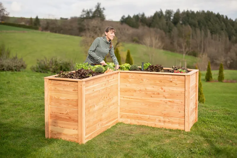50NRTH 50NRTH Hochbeet Lärchenholz Hochbeet »Klassik L 170«, Eckhochbeet, Braun, – Produktbild 5 von 5