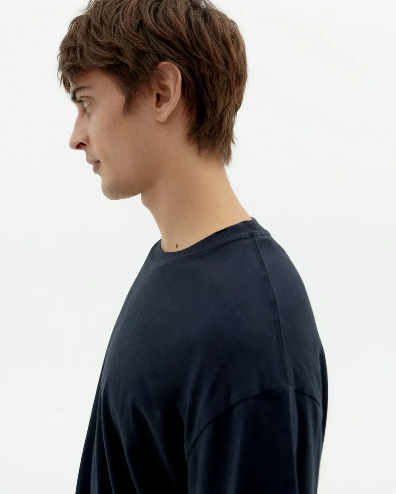 thinking mu Thinking MU Herren vegan T-Shirt Aaron Basic Marineblau, Blau, – Produktbild 1 von 2