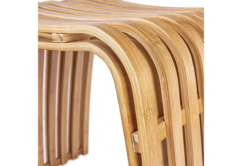 Schulte Schulte Dusch- und Badhocker aus Bambus, belastbar bis 130,00 kg, ergonomisch geformt, rutsch- und standfest, Beige, – Produktbild 4 von 4