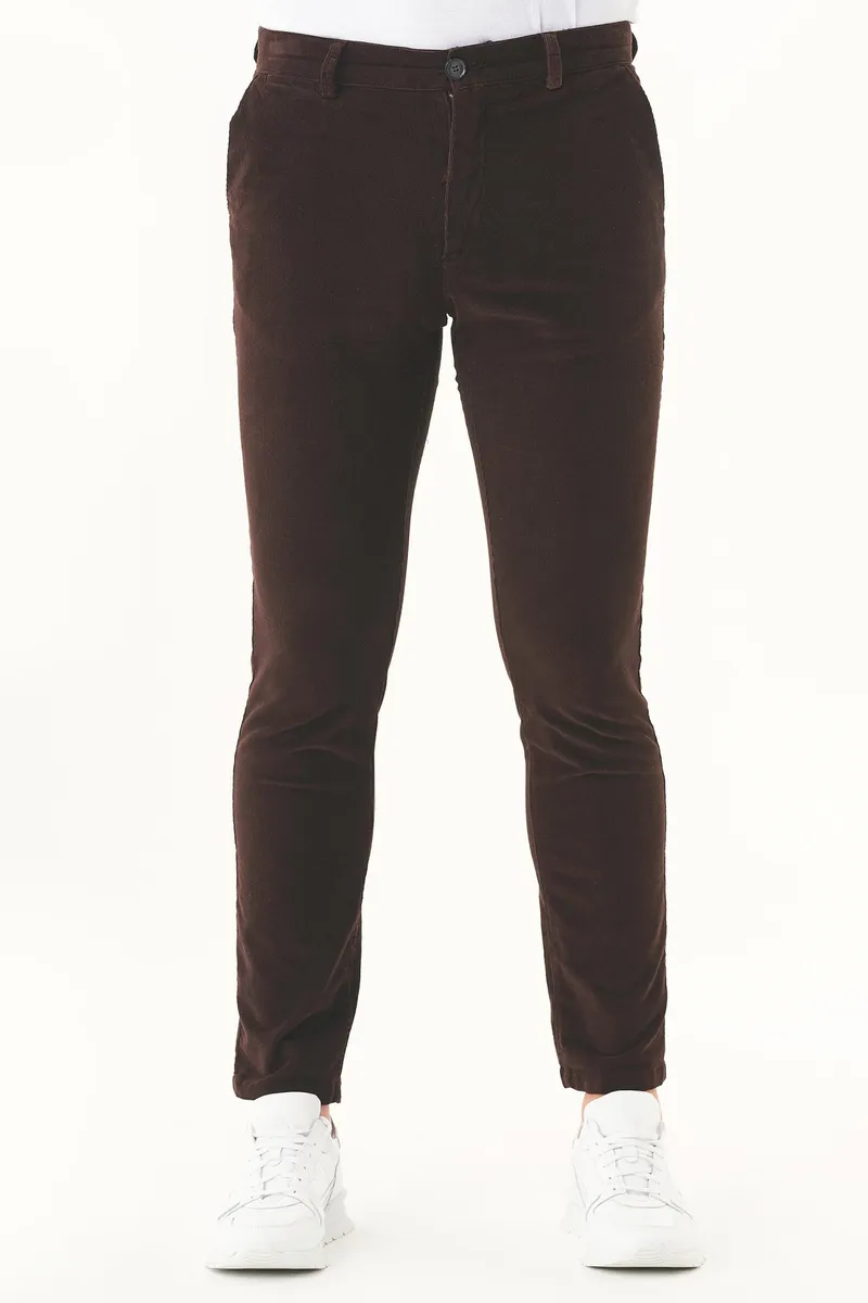 ORGANICATION ORGANICATION Herren vegan Kordhose Slim Fit Espresso, Dunkelbraun, – Produktbild 2 von 2