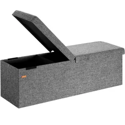 Casaria® Sitzbank Dunkelgrau 115x38x38cm mit Klappdeckel – Produktbild 1 von 1