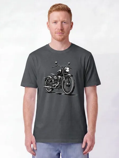 watapparel watapparel T-Shirt Unisex Classic Motorrad, Anthracite, – Produktbild 2 von 2
