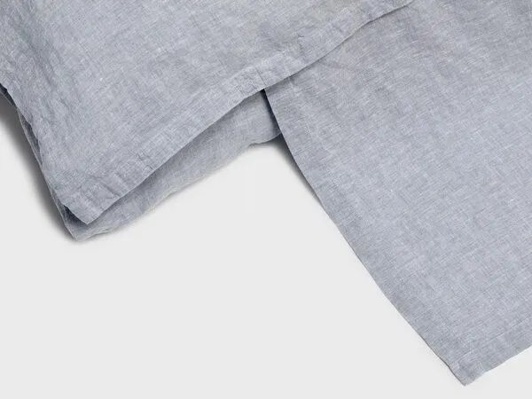 Yumeko Kinderbettwäsche "Yumeko" aus Gewaschenes Leinen, Blue chambray, – Produktbild 4 von 4