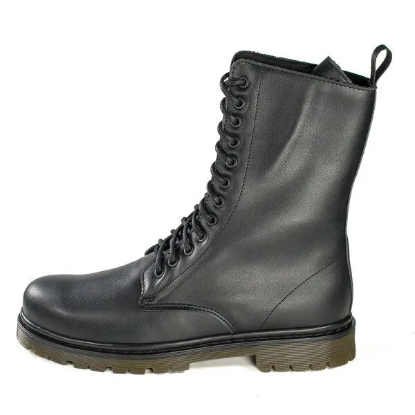 Fairticken Fairticken ALVORA HIGH vegane 12 Loch All-Year Stiefel Unisex (schwarz), Schwarz, – Produktbild 2 von 4