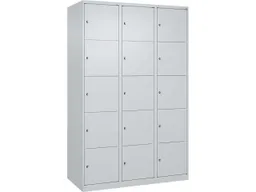 C+P C+P Schließfachschrank Classic PLUS, 15 Fächer, 1850x1200x500mm, Lichtgrau/Lichtgrau – Produktbild 1 von 1