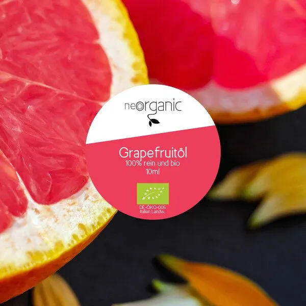 NeoOrganic NeoOrganic Bio Grapefruitöl (Citrus × paradisi) – 100% naturreines ätherisches BIO-Öl – 10ml – Produktbild 2 von 2