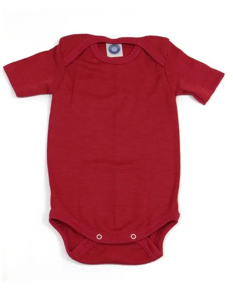 Cosilana Cosilana Kurzarm Baby Body Wolle Seide, Rot, – Produktbild 1 von 1