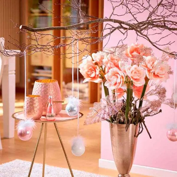Mitienda Shop Mitienda Shop Windlicht mit Lochmuster rosa, gold, Weihnachtsdeko – Produktbild 2 von 2