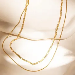 ELEKTROPULLI ELEKTROPULLI Layering Kette, 1mm und 2,5mm schmal, 42 cm – Produktbild 1 von 1