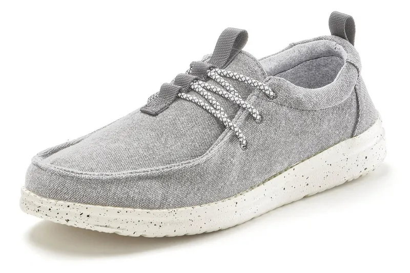 John Devin John Devin Slip-On-Sneaker Sneaker Sneaker, Freizeitschuh, Halbschuh, Slipper VEGAN, Grau, – Produktbild 3 von 5