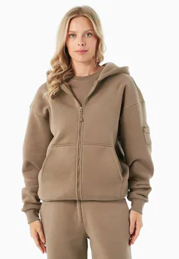 ORGANICATION ORGANICATION Herren vegan Hoodie Full Zip Jenna Gravel – Produktbild 1 von 1