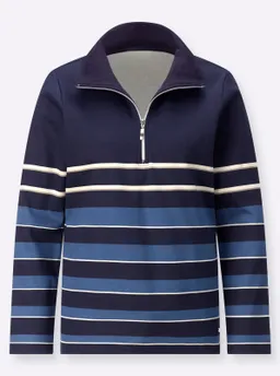 Witt Sweatshirt marine-jeansblau-geringelt – Produktbild 1 von 1