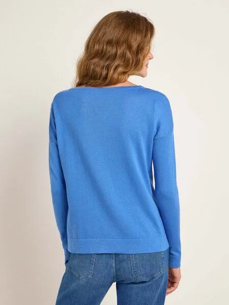 LANIUS LANIUS U-Boot Pullover aus Bio-Baumwolle, Light blue, – Produktbild 1 von 4