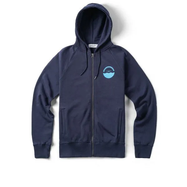 FANTASTIC REALITY STUDIOS Fantastic Reality Studios Welcome Zip-Up Hoodie – Bio-Baumwolle, Unisex, Blau, – Produktbild 1 von 4