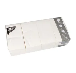 PAPSTAR PAPSTAR Papierserviette Servietten, 2-lagig 1/8-Falz 33 cm x 33 cm weiss 250 Stk – Produktbild 1 von 1