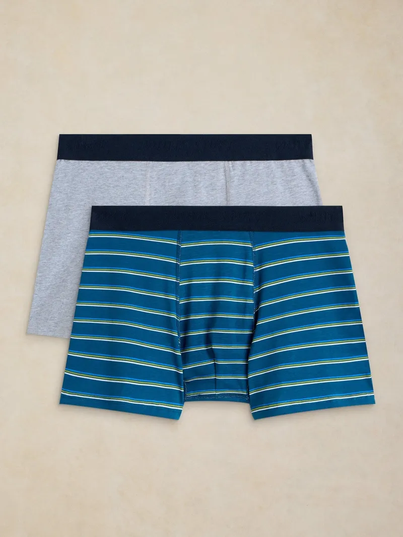 White Stuff Boxershorts Hove Doppelpack - S, Blau multi, – Produktbild 2 von 4