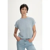 MELA Strukturiertes Strick T-Shirt Style BHARI | von MELA | Fairtrade & GOTS zertifiziert, Cloudy blue, – Produktbild 1 von 1