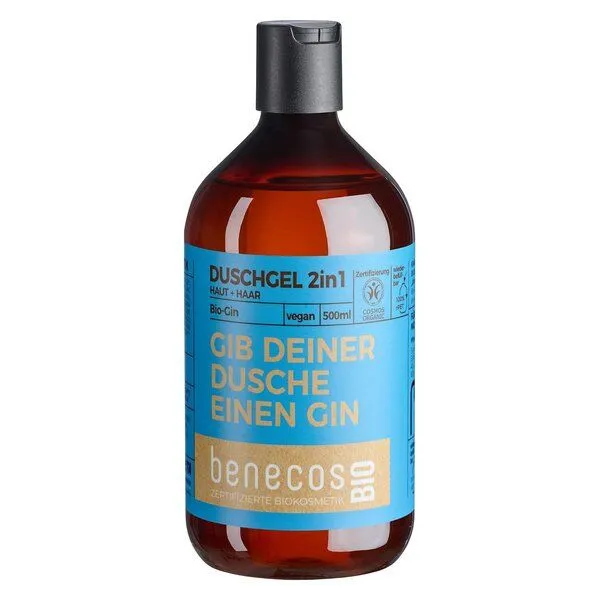 Benecos benecosBIO - Duschgel 2in1 BIOGin Haut&Haar - GIB DEINER DUSCHE EINEN GIN – Produktbild 1 von 2
