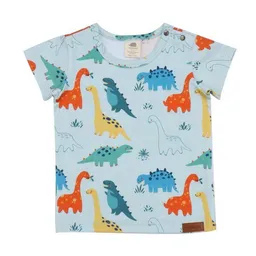 Walkiddy Baby T-Shirt – Hellblau mit Dinosauriermotiv, Kurzarm, weich & bequem, alltagstauglich, gut kombinierbar | Walkiddy – Produktbild 1 von 1