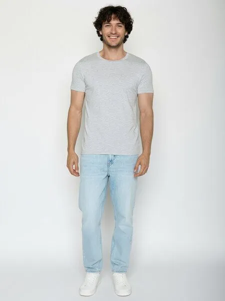 GreenBomb GREENBOMB Basic Guide - Sportliches T-Shirt aus Bio-Baumwolle / GOTS / Fair & Vegan, Grau (heather grey), – Produktbild 3 von 4