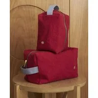La Cerise sur le Gâteau La Cerise sur le Gâteau Cube Kulturtasche | Kosmetiktasche aus Bio-Baumwolle, Rot, – Produktbild 1 von 1