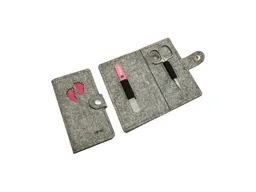 HANS NATUR Maniküre-Set aus Filz, 2-teilig Rosa – Produktbild 1 von 1