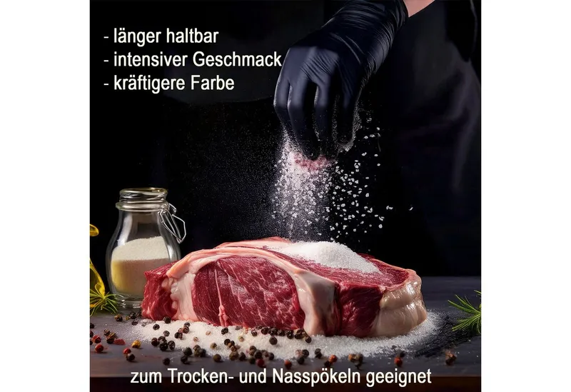 Moritz Moritz Räucherbox 900g Nitritsalz 0,4-0,5% Pökelsalz Salzmischung Nitrit Salz NPS Salz zum Pökeln – Produktbild 3 von 4