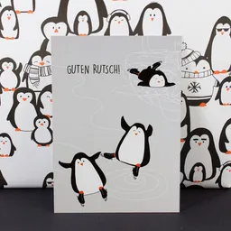 Bow & Hummingbird Bow & Hummingbird Postkarte "Guten Rutsch" – Produktbild 1 von 1