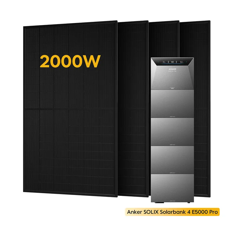 Anker Anker SOLIX Solarbank 4 E5000 Pro, mit 4 x 500 Bifaziale Solarmodule, by Powerness - 25kWh / ohne Zubehör / Selbstabholung – Produktbild 1 von 1