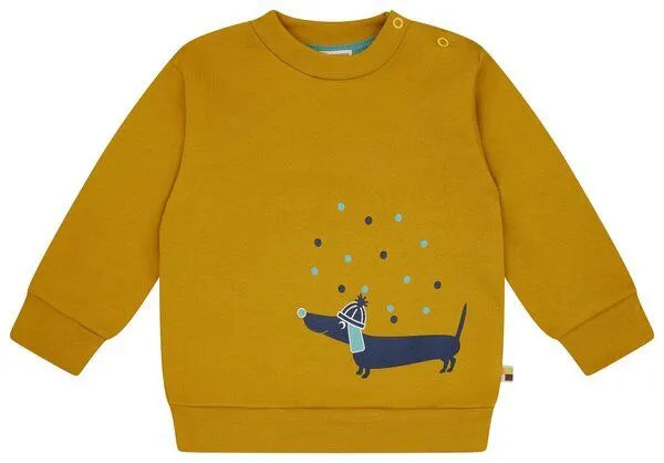 loud + proud loud + proud Babys & Kinder Sweatshirt mit Druckmotiv, GOTS-zertifiziert, Curry(gelb), – Produktbild 1 von 3