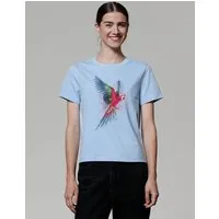 watapparel watapparel T-Shirt Frauen Papagei, Blue soul, – Produktbild 1 von 1