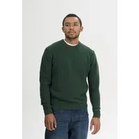 MELA MELA Strukturierter Strickpullover Style VAREEN aus 100% Bio-Baumwolle, Deep forest melange, – Produktbild 1 von 2