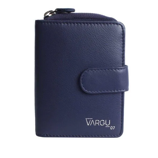 Vargu Vargu Echtleder Geldbörse VINEM 1-A mono, Purple, – Produktbild 1 von 4
