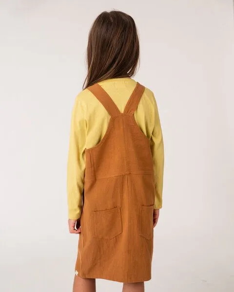 MATONA Matona Latzkleid für Kinder aus Canvas Bio-Baumwolle / Retro Pinafore Dress, Biscuit, – Produktbild 4 von 4