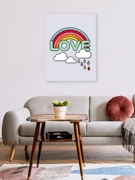 Photocircle Photocircle Poster / Leinwandbild - Rainbow Love Typography – Produktbild 2 von 4