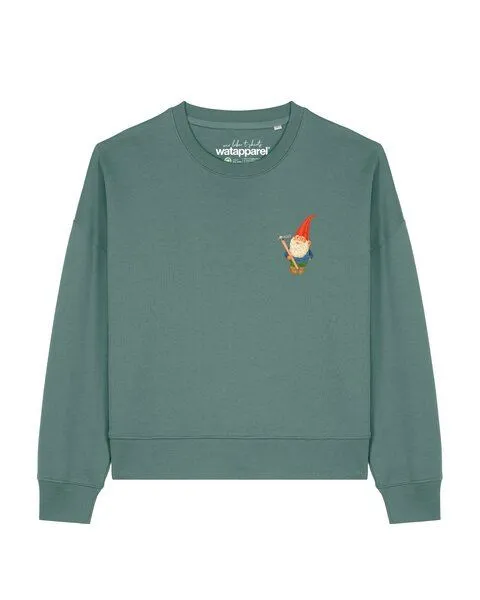 watapparel watapparel Sweatshirt Frauen Gartenzwerg, Green bay, – Produktbild 1 von 2
