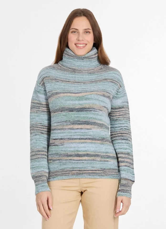 ragwear ragwear Rollkragenpullover SAFINA pflegeleichter Materialmix, hoher Rollkragen, Grün, – Produktbild 1 von 5