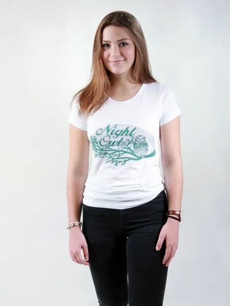 NATIVE SOULS Native Souls T-Shirt Damen - Night Owl, Weiß, – Produktbild 1 von 1