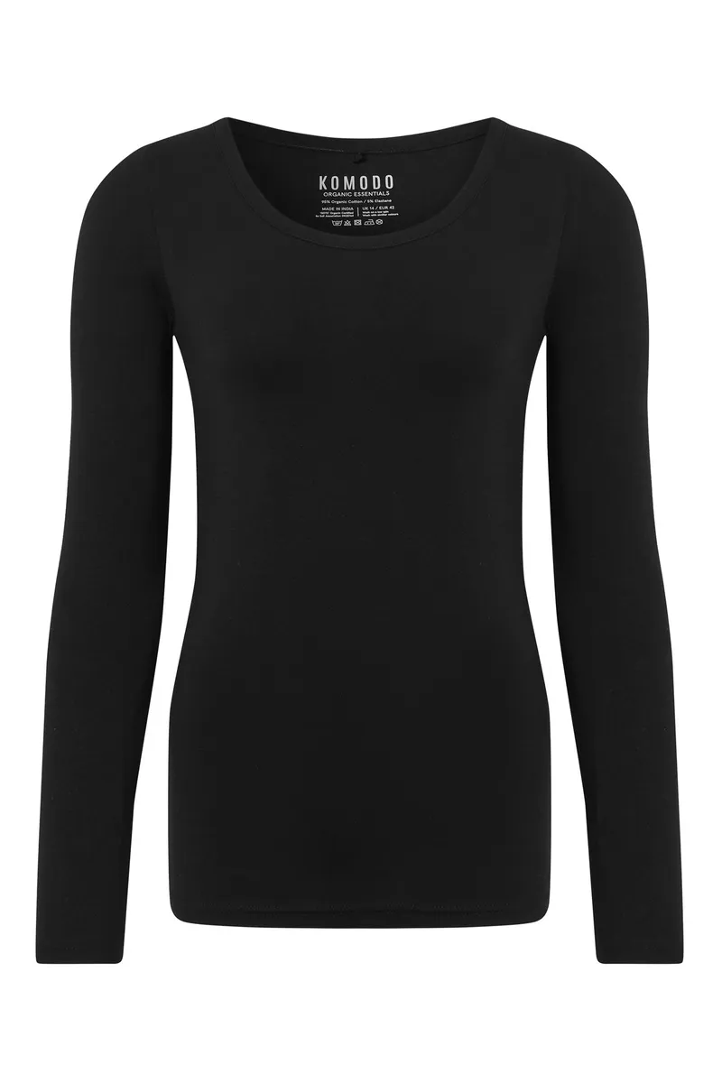 KOMODO KOMODO Damen vegan Top Darcey Black, Schwarz, – Produktbild 1 von 2