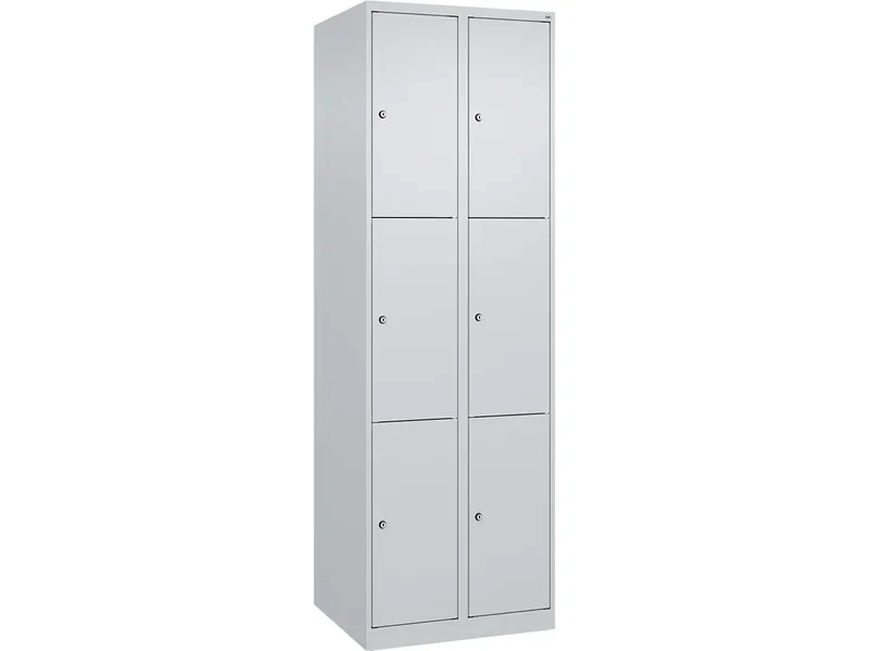 C+P C+P Schließfachschrank Classic PLUS, 6 Fächer, 1850x600x500mm, Lichtgrau/Lichtgrau – Produktbild 1 von 1