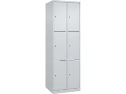 C+P C+P Schließfachschrank Classic PLUS, 6 Fächer, 1850x600x500mm, Lichtgrau/Lichtgrau – Produktbild 1 von 1