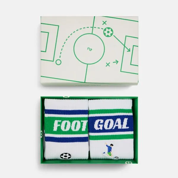 Natural Vibes Natural Vibes 2-Pack Football | Bio GOTS | Geschenkset Fußball | Bestickte Tennissocken | Herren Damen Socken | – Produktbild 1 von 3