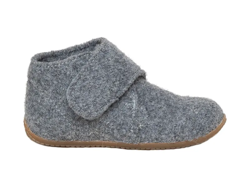 Gottstein Gottstein Kinder Hausschuhe Hüttenschuhe Wollwalk "Juno", Grau, – Produktbild 2 von 2