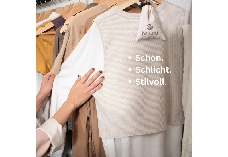 belund. Raumduft BIO-Baumwolle Lavendelsäckchen der Provence mit Zedernholz & Minze (5x Säckchen, Lavendelmischung mit Minze & Zedernholz), Lavendel, Kleidermotten, Duftsäckchen, Zedernholz, Beige, – Produktbild 3 von 5
