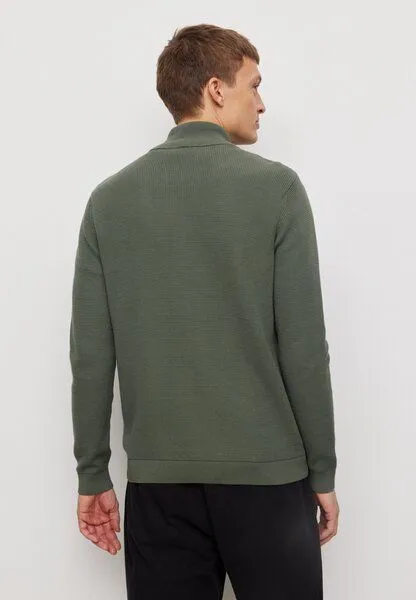 recolution Herren Strickcardigan aus Bio-Baumwolle - TARRAGON - recolution, Dark khaki (grün), – Produktbild 3 von 4